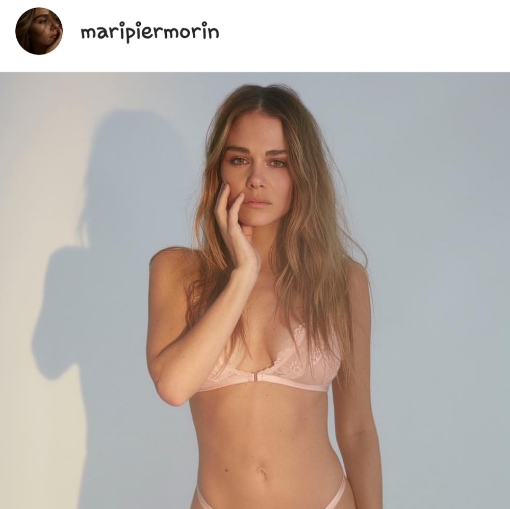 blush x MARIPIER lace bralette